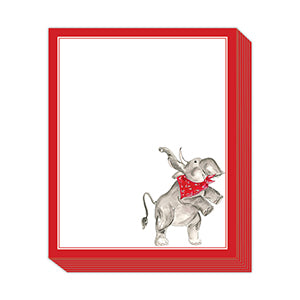 Handpainted Elephant with Red Bandana Short Stack Pad