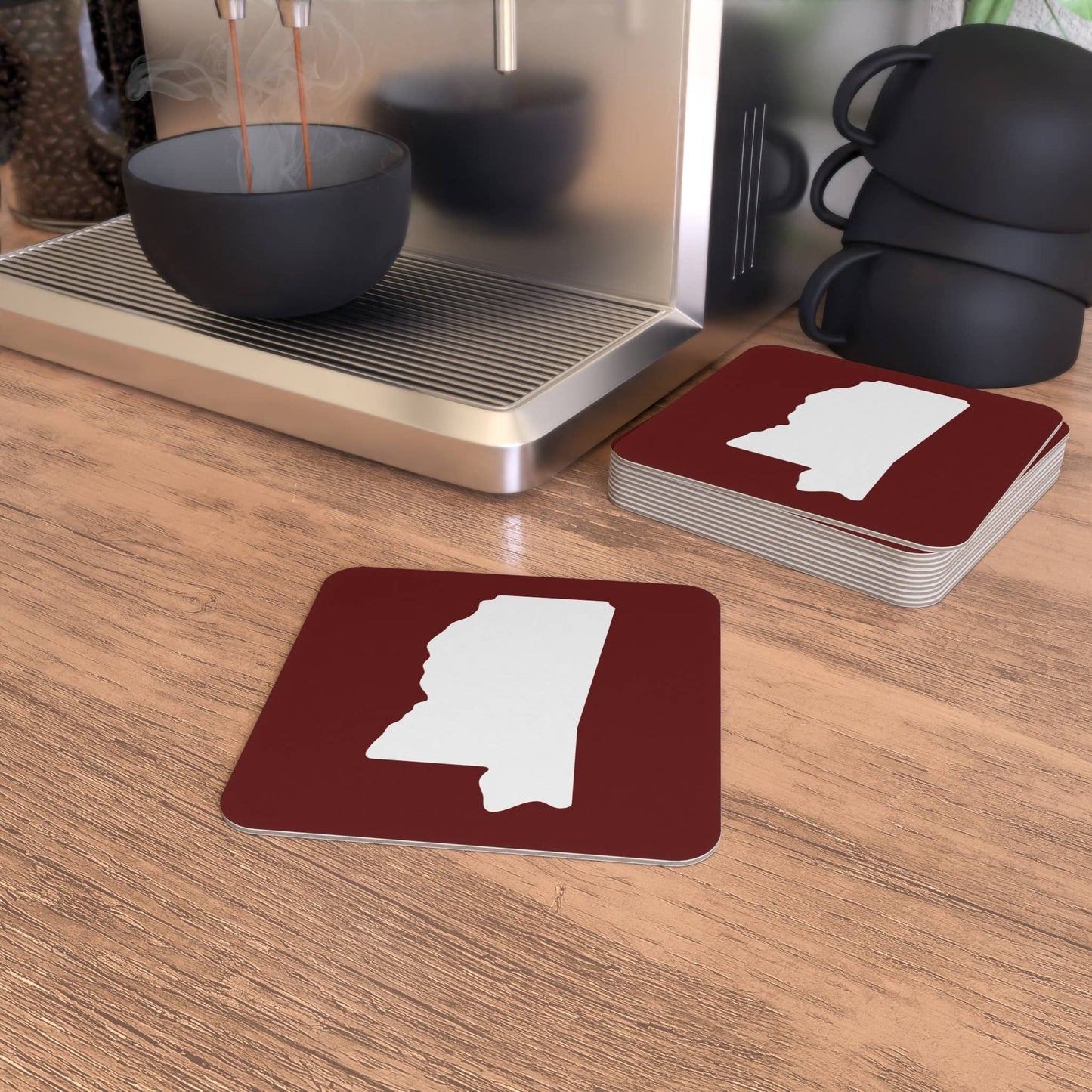 Mississippi State Maroon White Paper Party Coasters 