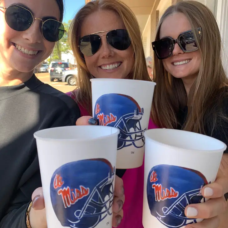 Reusable Party Cups: Ole Miss Helmet