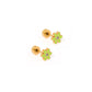 Alli Flower Neon Green Screwback Stud Earrings