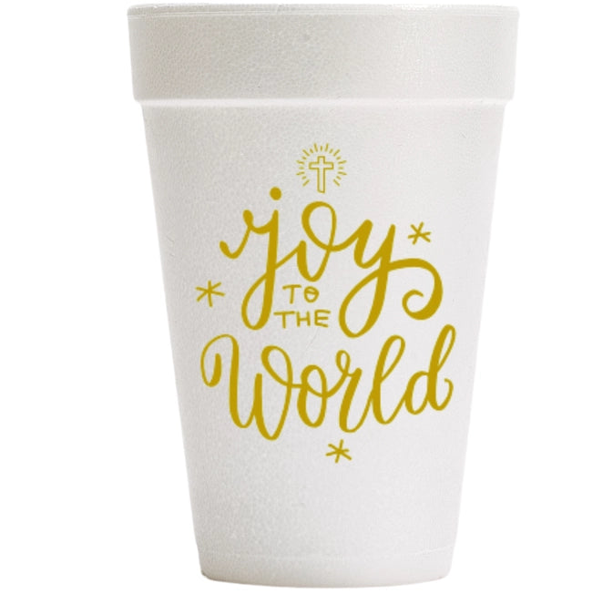 "Joy to the World" Styrofoam Cups