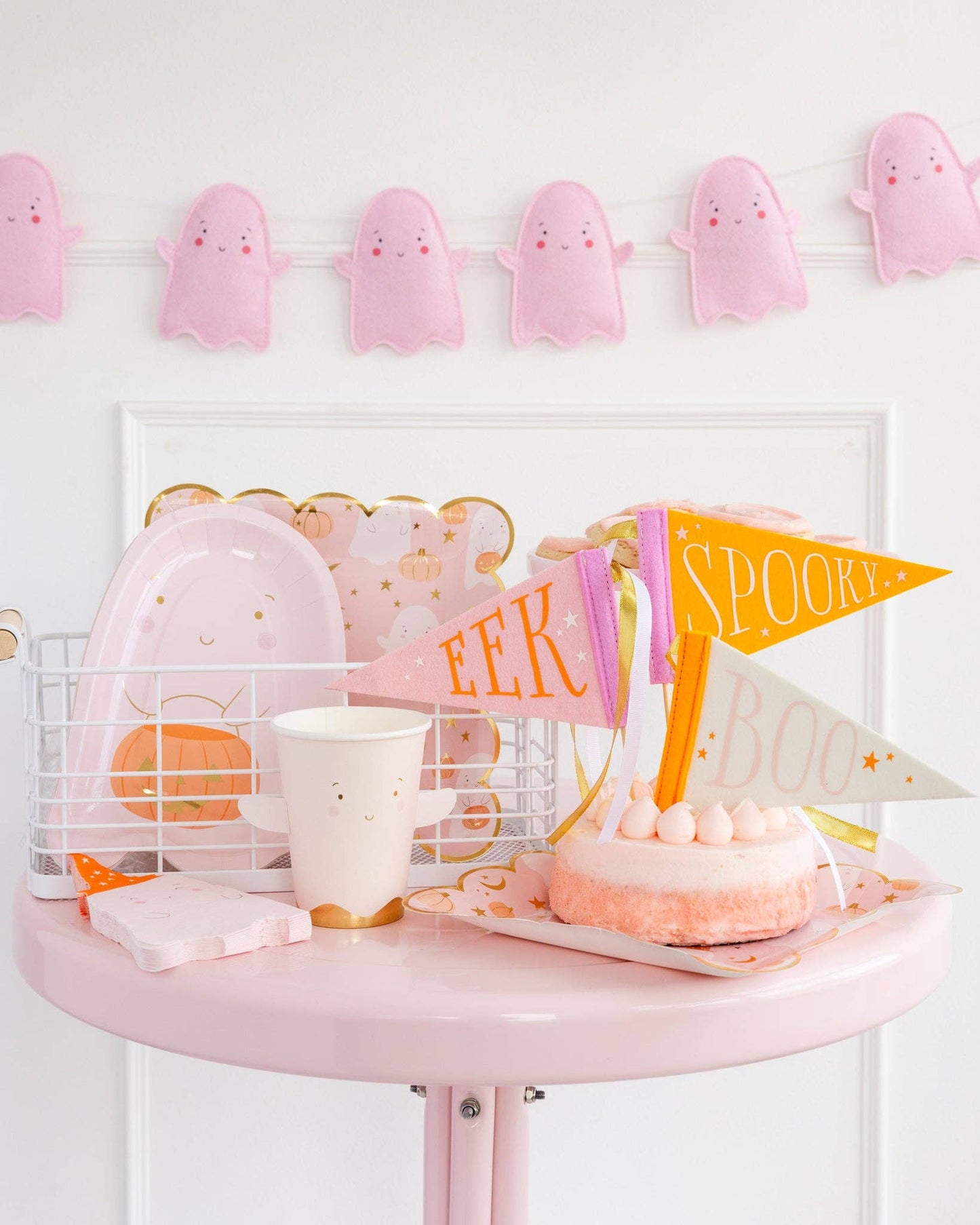 Pink Ghost Paper Party Cup