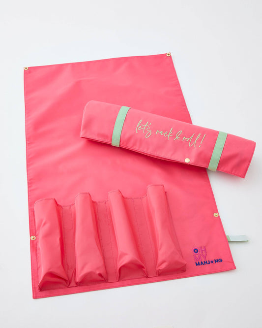 Let's Rack & Roll Mahjong Bag: Strawberry Pink