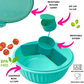 Yumbox - Poke Bowl with 4 Part Divider - Paradise Aqua