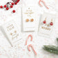 Fa La Freaking La Earrings (Gold Gift Wrap Bows)