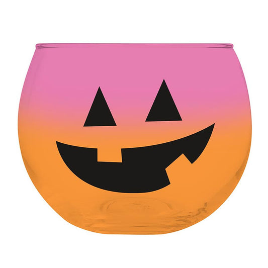 Jack-o-Lantern Roly Poly Glass