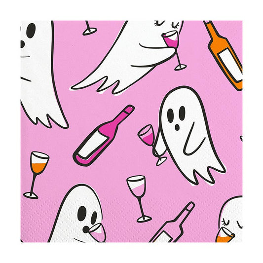 Beverage Napkins: Ghosts Drinking