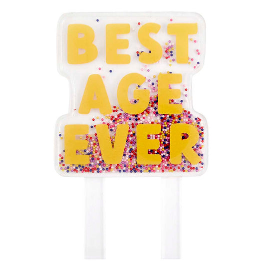 Best Age Ever Filled Cake Topper