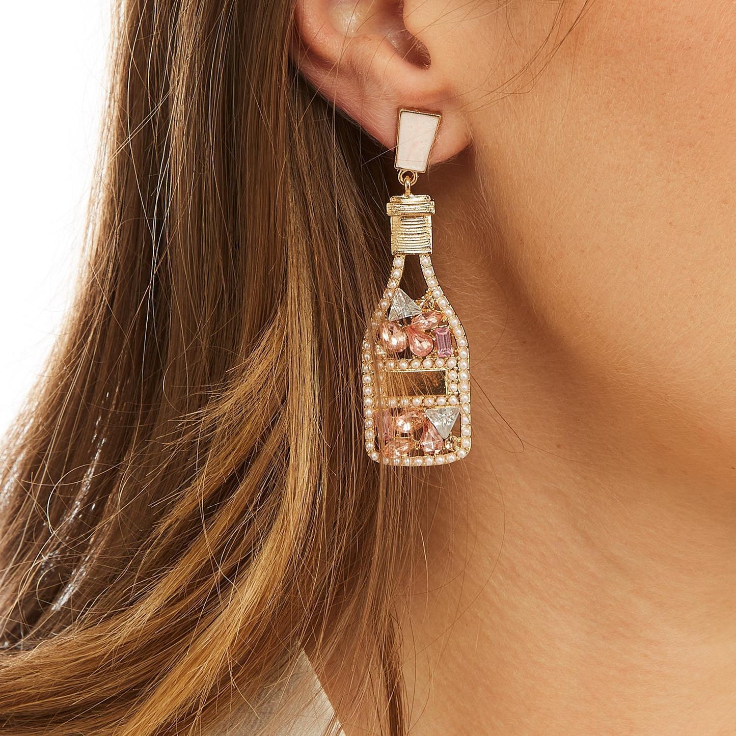 Crystal Cocktail Themed Earrings (Multiple Styles)