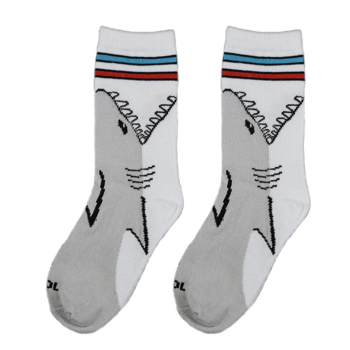 Shark Attack Kids Crew Socks (Size 7-10)