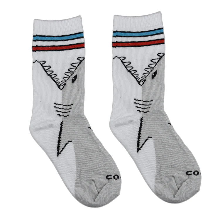 Shark Attack Kids Crew Socks (Size 7-10)