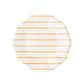 Clementine Orange Frenchie Striped Small Plates