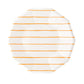 Clementine Orange Frenchie Striped Large Plates