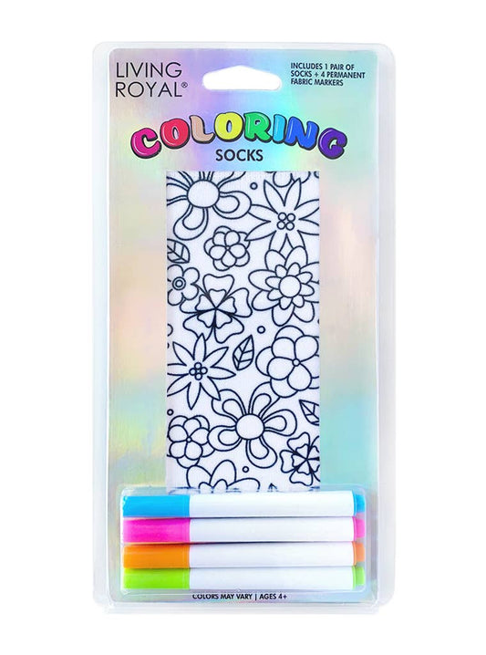 Coloring Socks: Flower Party