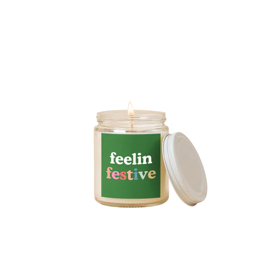 Feelin' Festive Candle Jar with Lid