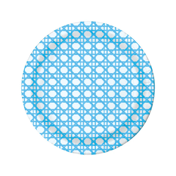 Blue Cane Paper Plates (Two Sizes Available)