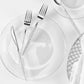 Silver Glitter Plastic Cutlery Set (32 Pieces)