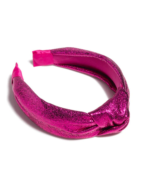 Magenta Metallic Knotted Headband