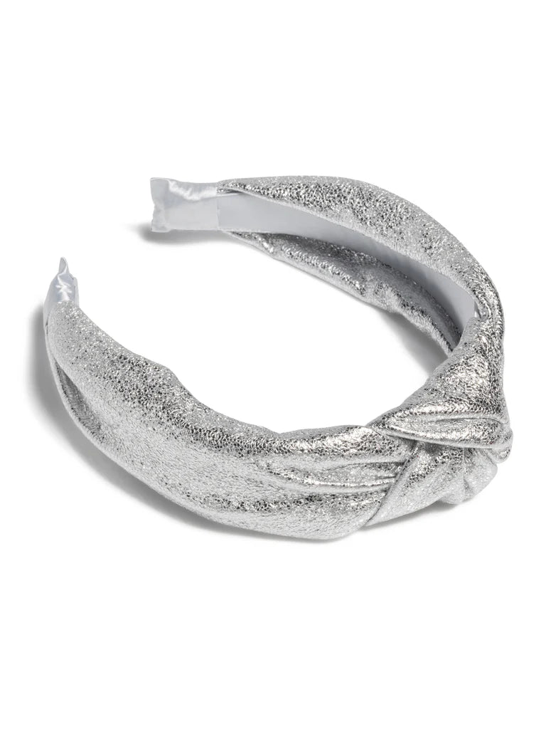 Silver Metallic Knotted Headband