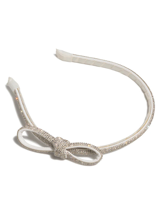 Silver Bow Headband