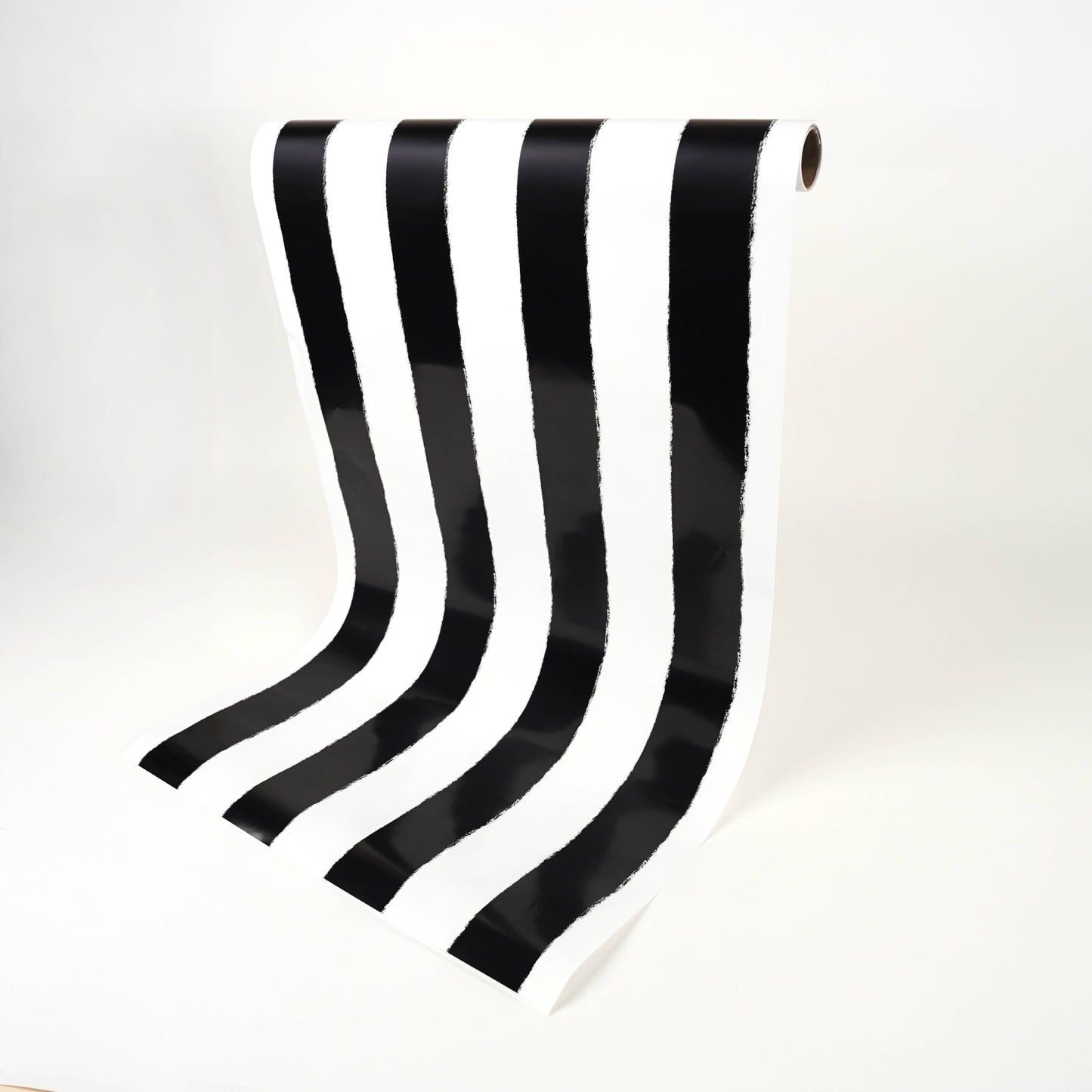 Vintage Black & White Stripe Paper Table Runner