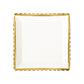 Gold Ruffle Edge Square Plate