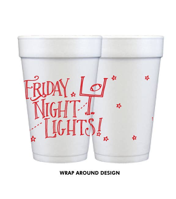 Foam Cups: Red Friday Night Lights