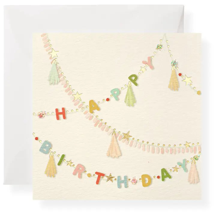 Birthday Banner Swag Gift Enclosure Card