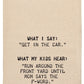 Get in the Car Tea Towel
