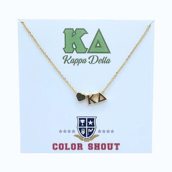 Kappa Delta Heart Necklace