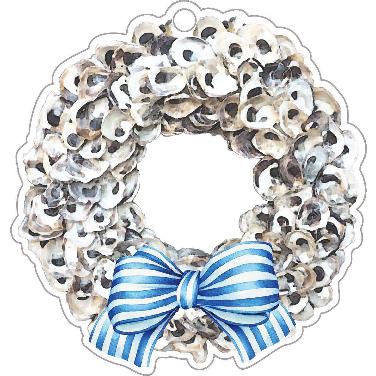 Oyster Wreath Die-Cut Gift Tags