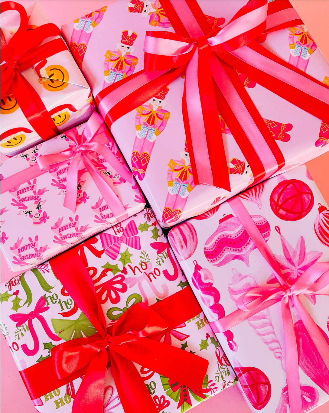 Pink Ornaments Wrapping Paper