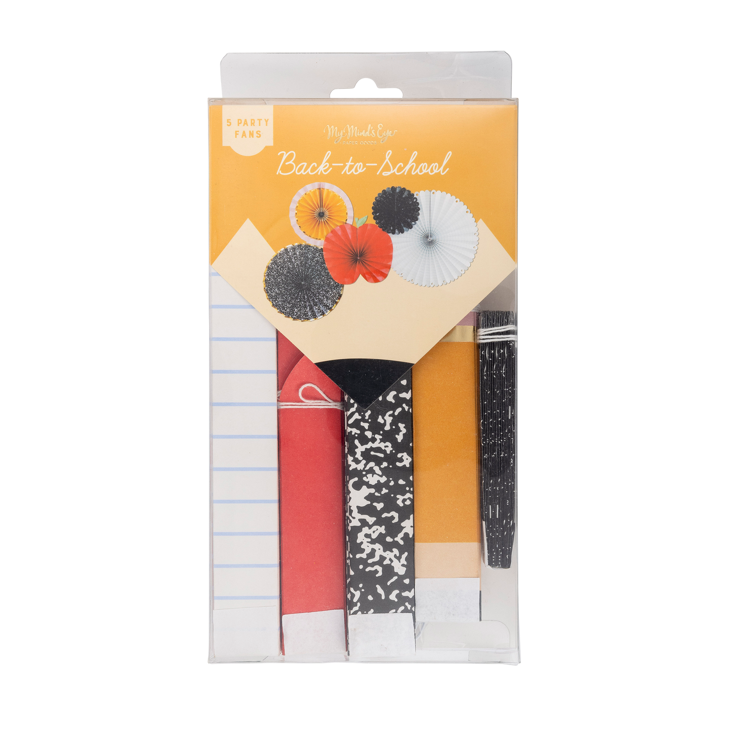 Back to School Paper Fan Set