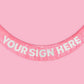 Iridescent Hot Pink Tinsel Fringe Garland