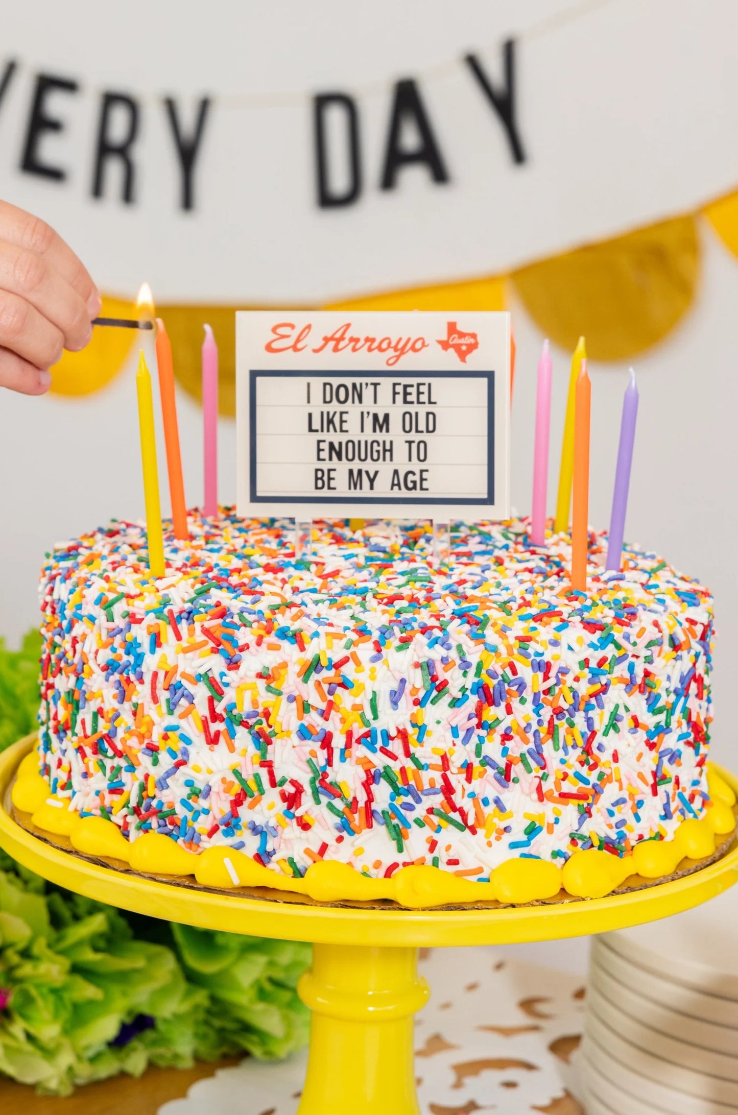 "Old Enough" Cake Topper & Candle Set