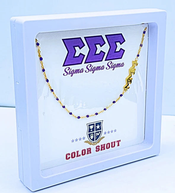 Sigma Sigma Sigma Side Necklace