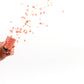 Reusable Confetti Popper: Coral with Rainbow Confetti