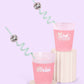 Reusable Disco Party Swirly Straws