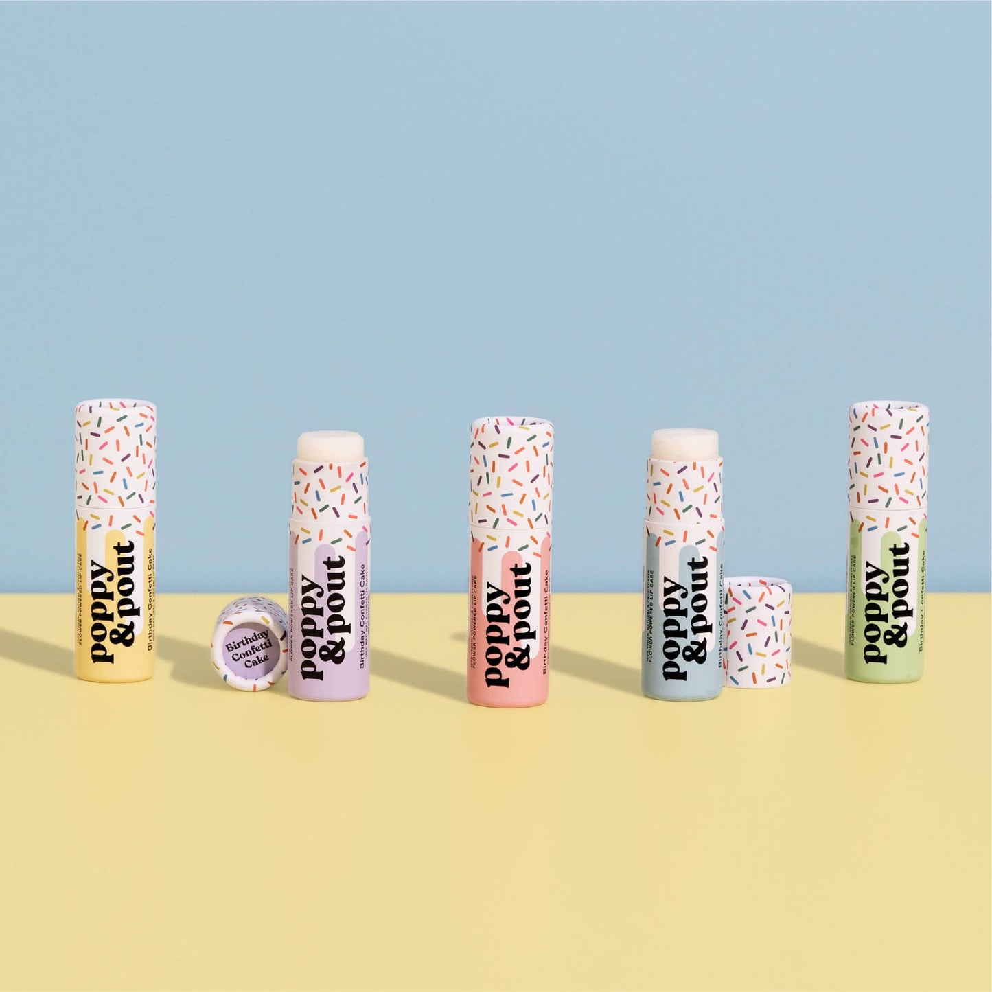 Birthday Confetti Cake Plant-Based Lip Balm: Blue