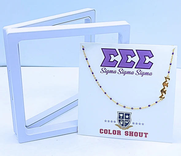 Sigma Sigma Sigma Side Necklace