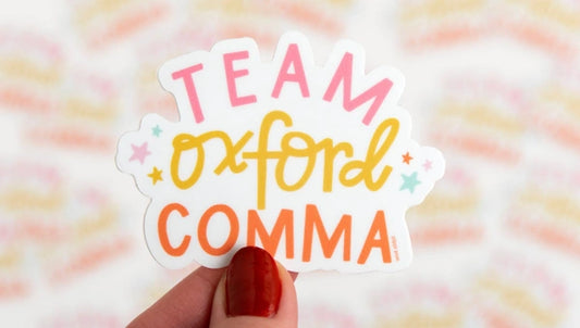 Team Oxford Comma Decal Sticker