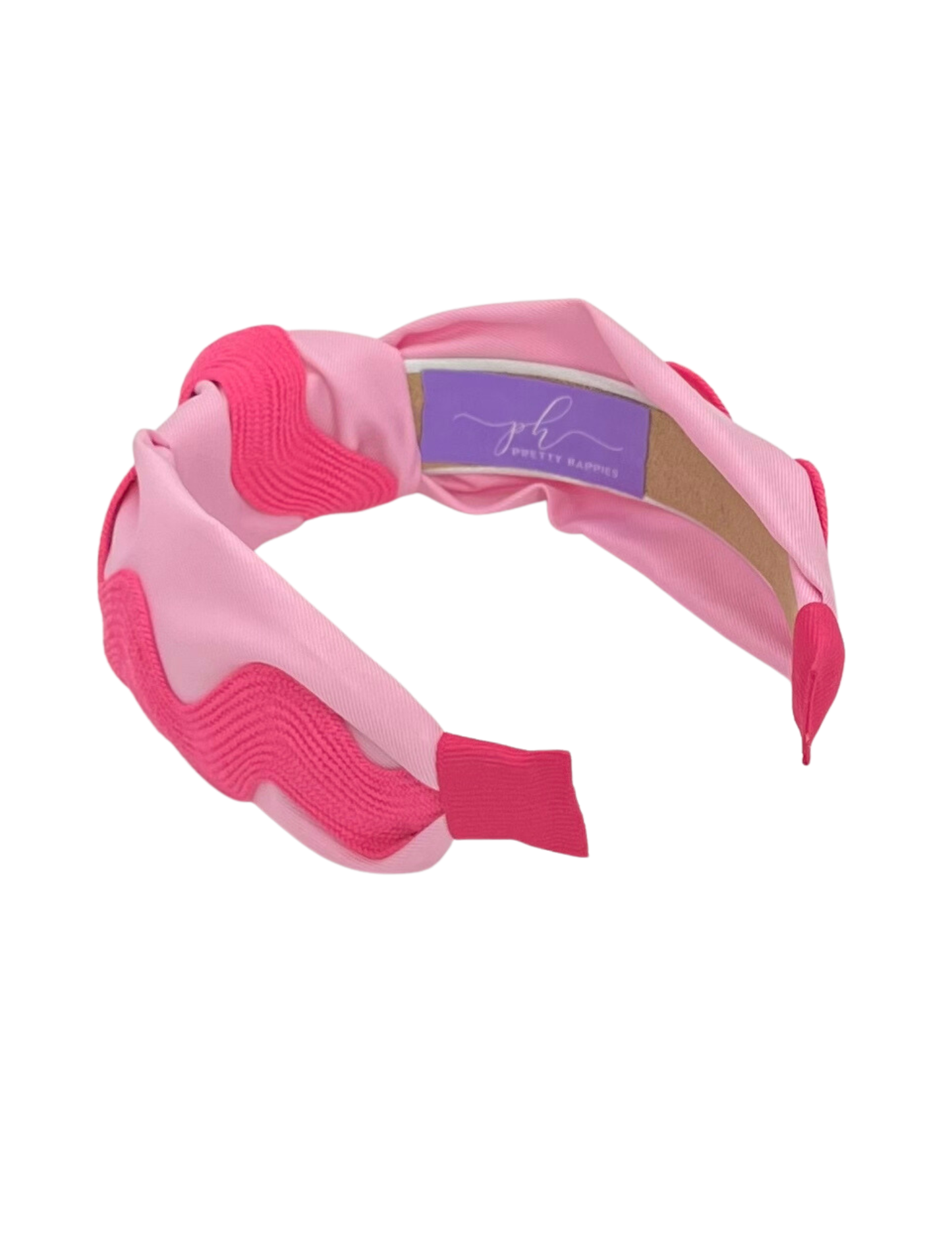 Hot Pink Ric Rac on Pink Handmade Headband