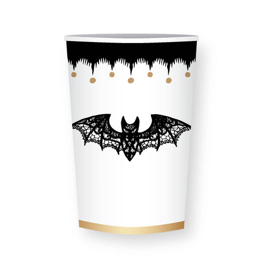 Elegant Halloween Cups (Lacy Bats)