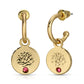 July Birth Month Flower Earrings (Lotus/Ruby)