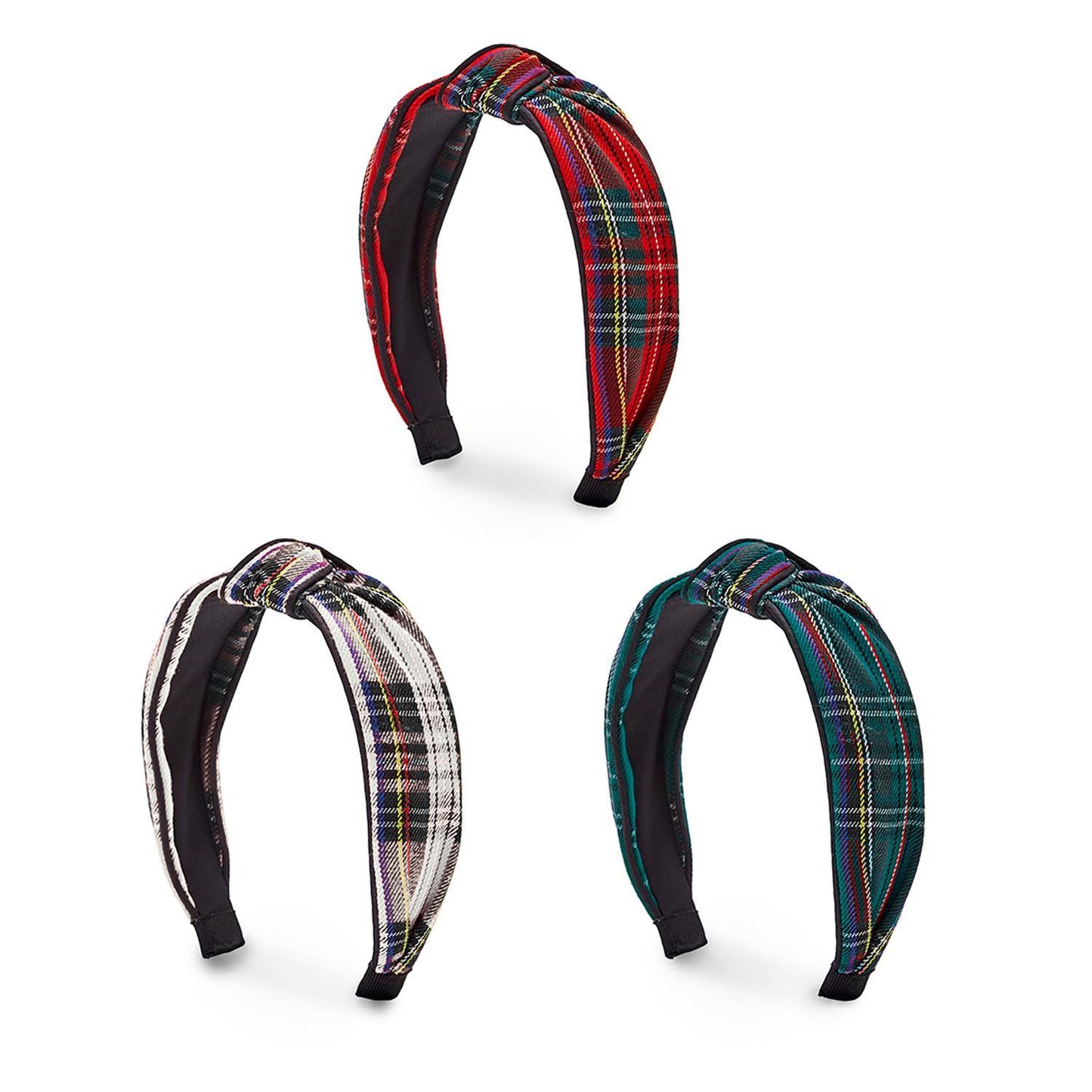 Plaid Fabric Headbands (Multiple Color Options)
