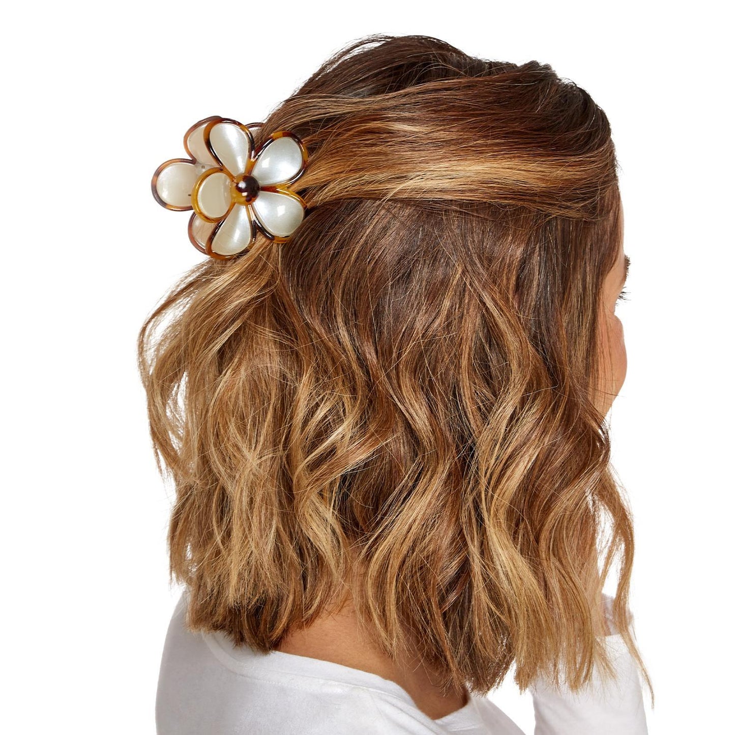 Tortoise Trim Flower Claw Clips (Multiple Colors Available)