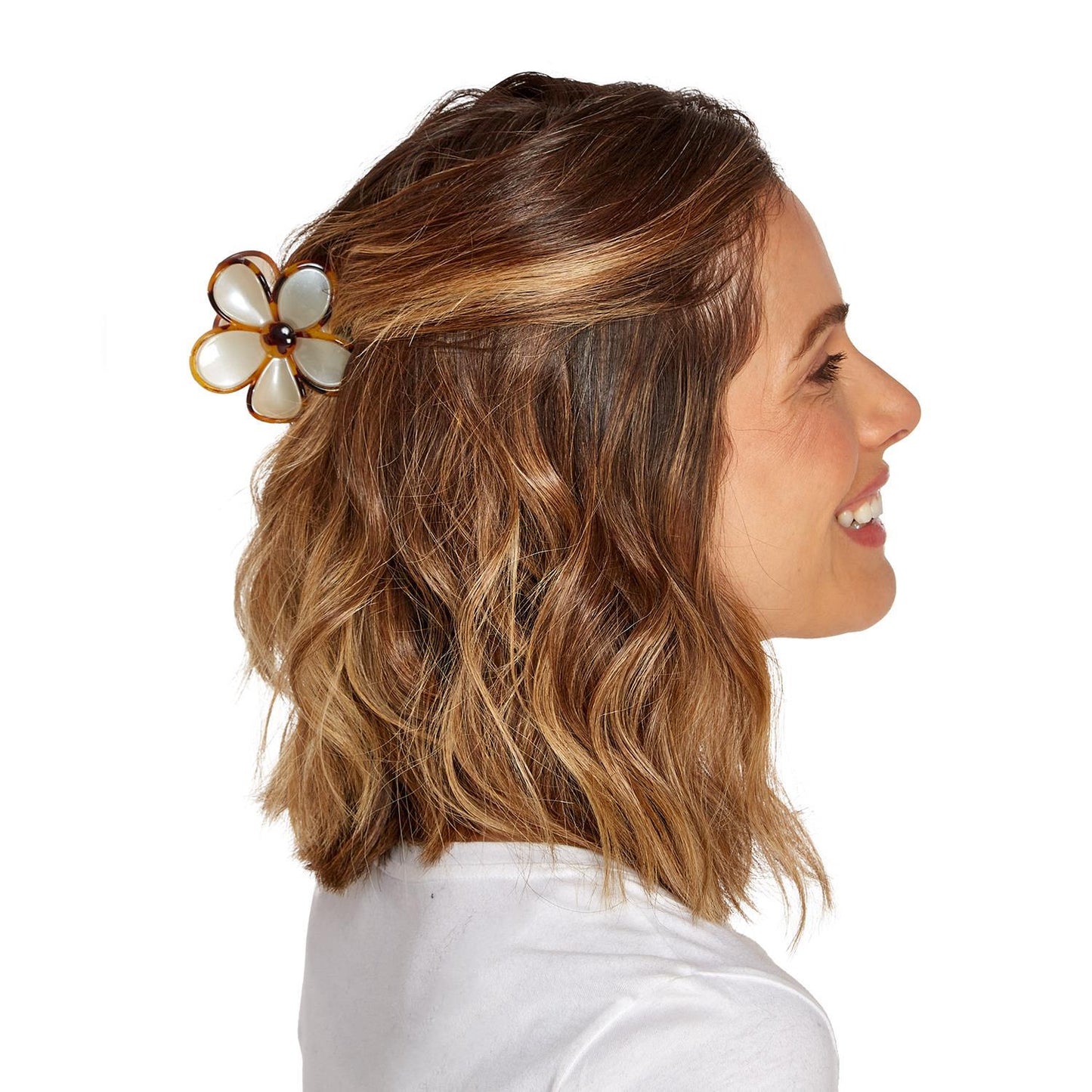 Tortoise Trim Flower Claw Clips (Multiple Colors Available)