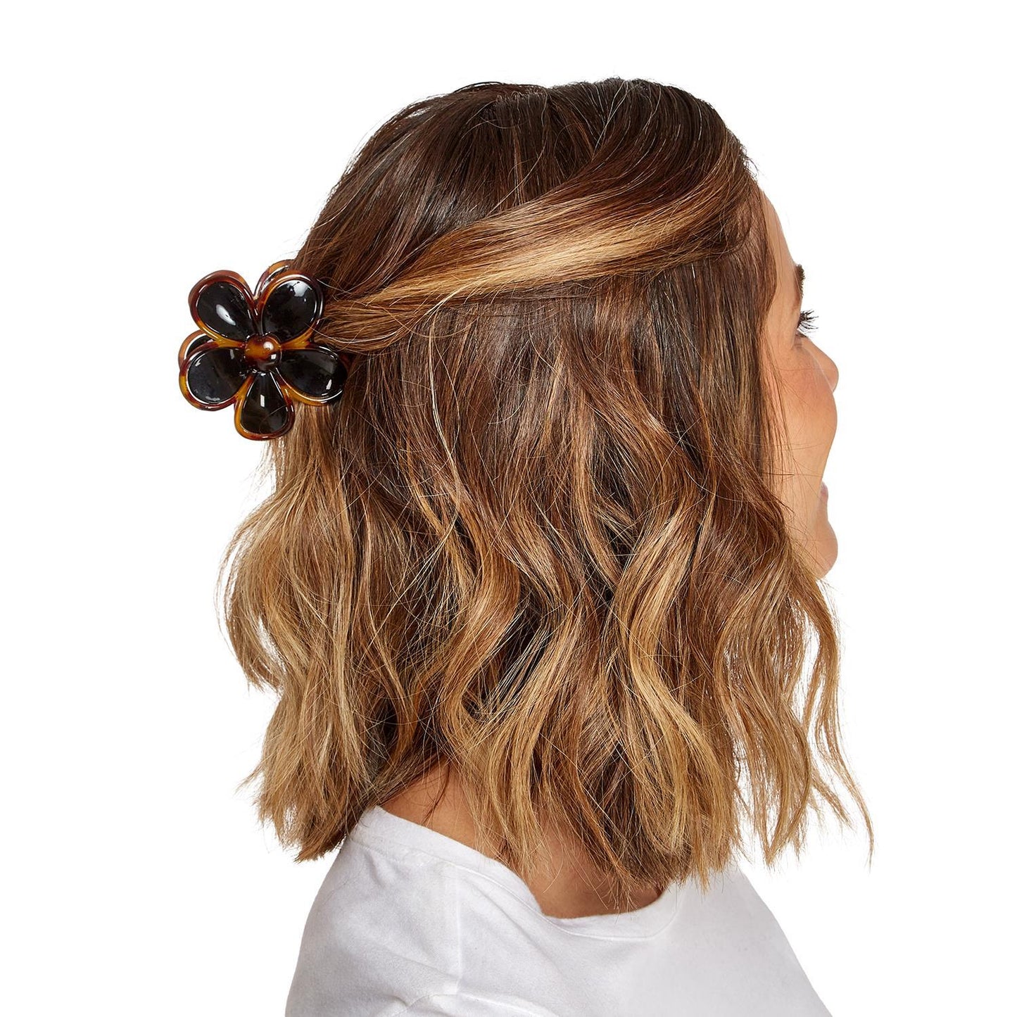 Tortoise Trim Flower Claw Clips (Multiple Colors Available)