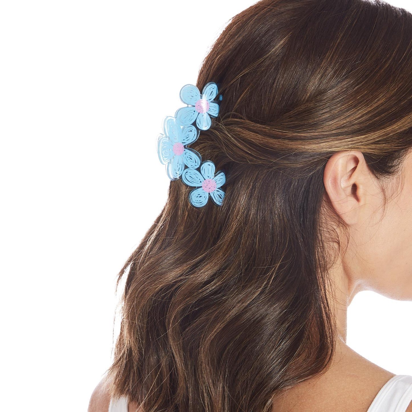 Sketch Flower Trio Claw Clip (Multiple Colors Available)