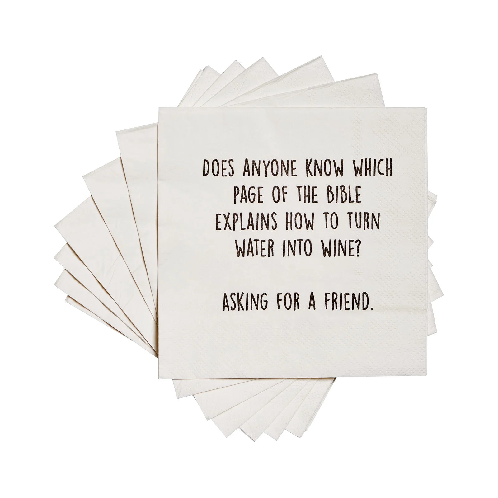 "Water into Wine" Cocktail Napkins